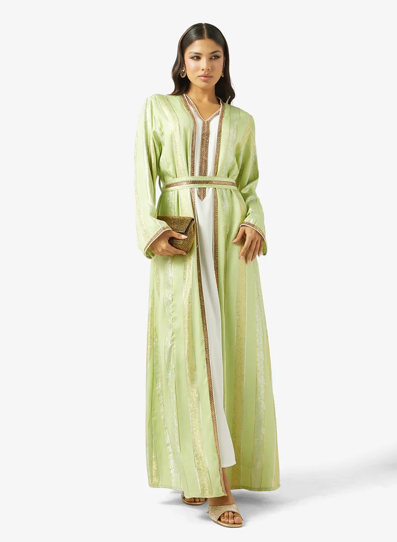 ARABIAN CLOSET  LADIES ABAYA 2 PIECE WITH BELT for Women | Best Price UAE